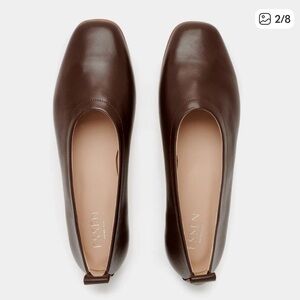 ESSEN - Women's Brown Leather Flats - Size 41
